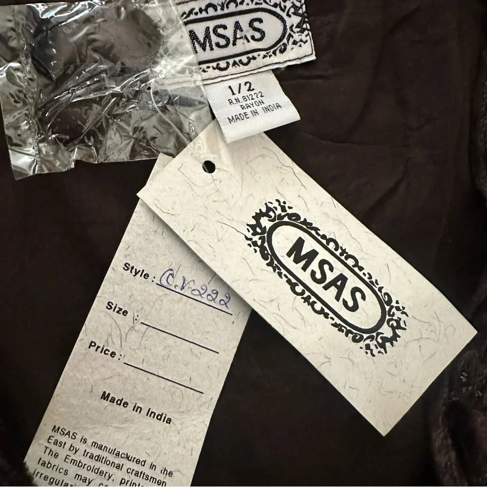 NWT Women’s Vintage MSAS Embroidered Vest